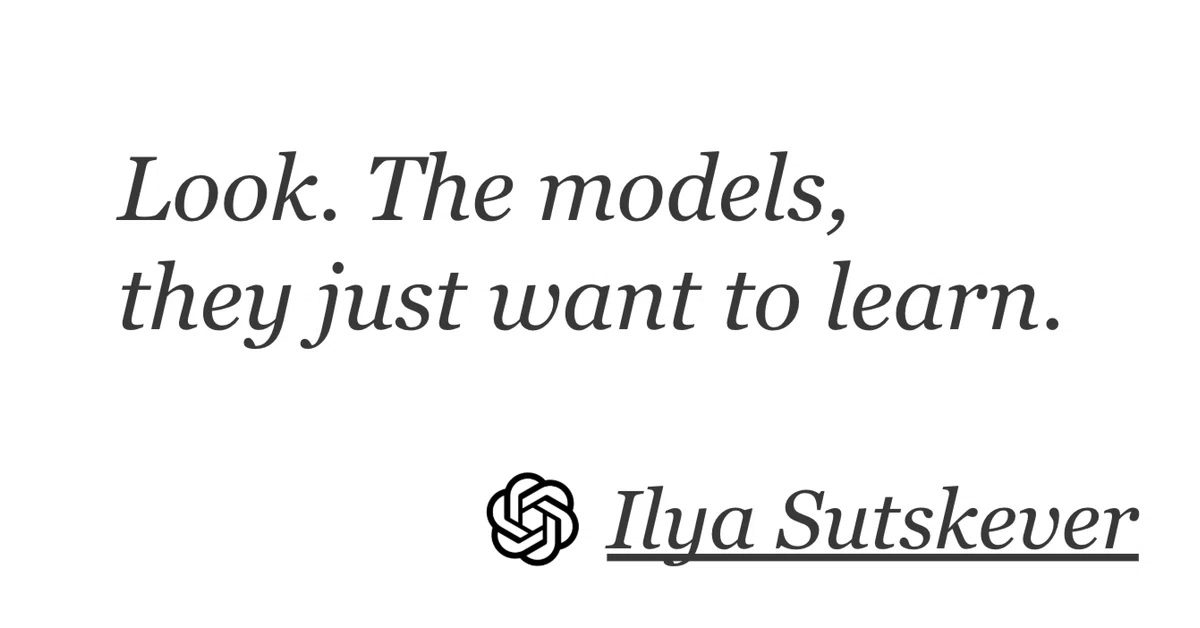 The models just want to learn.